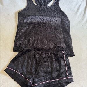 Steve Madden Black Leopard Print Pajama Set
